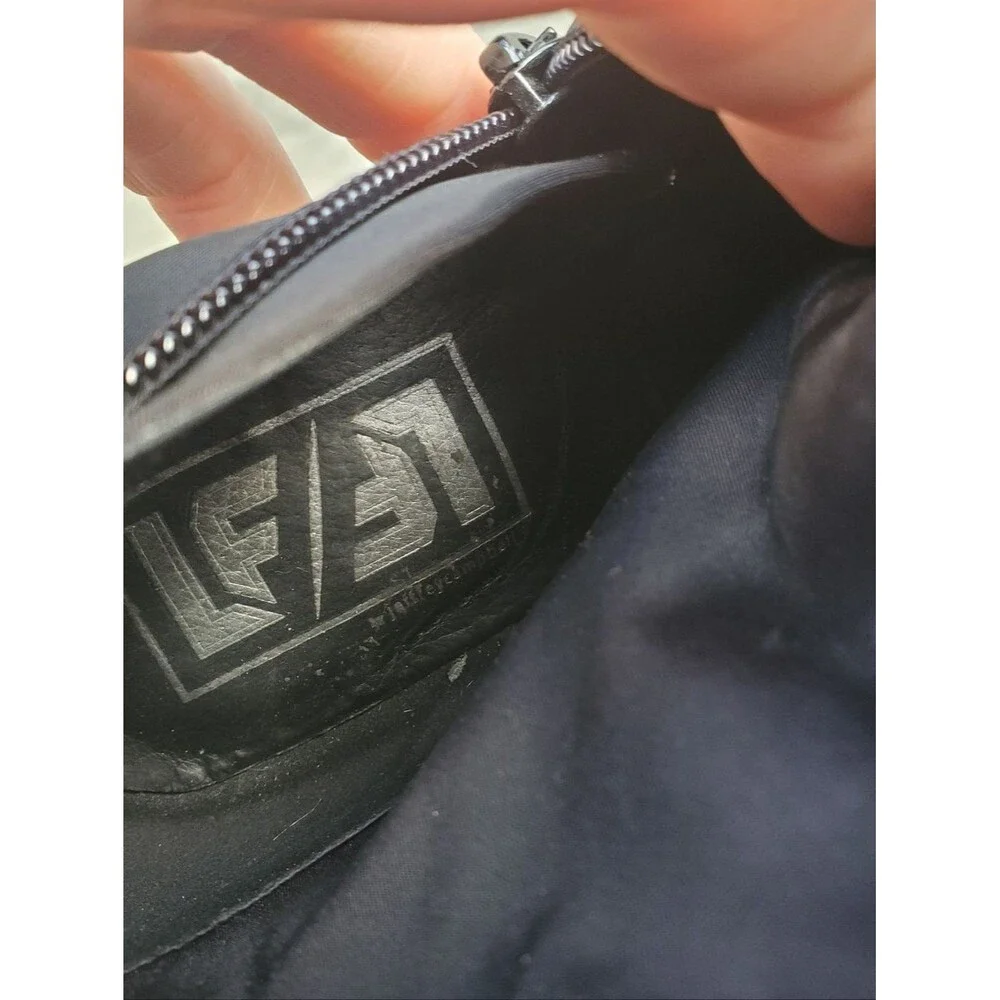 LF Black Over The Knee LF Logo Graphic Boots Heel Size 6M